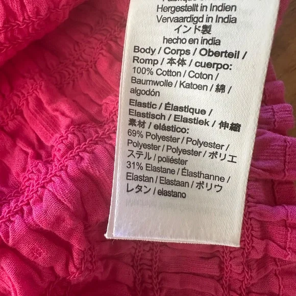 J. Crew Smocked Puff Sleeve Top - Pink - XS - Picture 7 of 9